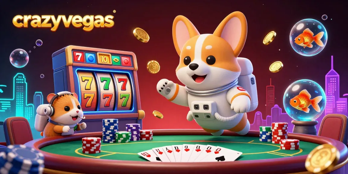 Play with incredible bonuses and floating jackpots at crazyvegas in a vibrant space-themed casino!